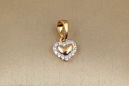Кулон Xuping Jewelry з родієм маленьке серце в обідку з фіанітів 9 мм золотистий