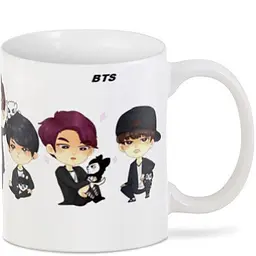 Кухоль GeekLand Bangtan Boys BTS мультяшне BTS.02.23 330 мл білий - мініатюра 2