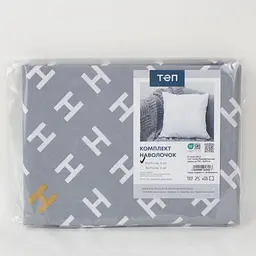 Комплект наволочок ТЕП Homey Reverse ранфорс 50x70 см 2 шт. сірий (2-01245_34856) - мініатюра 5