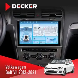 Штатна магнітола Volkswagen Golf 2012-2021 Decker D10-010 6x128, DSP, 4G, 2K Decker (НФ-00009373)