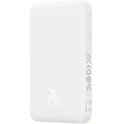Зовнішній акумулятор Baseus Magnetic Mini 5000mAh 20W White (P10022107223-00) [117952] - мініатюра 2