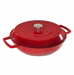 Каструля з кришкою Barazzoni Ghisa 80300403035 30 см 3.5 л червона