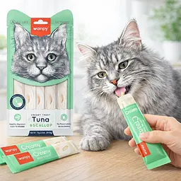 Ласощі для котів Wanpy Creamy Lickable Treats Tuna & Scallop тунец з гребінцем рідке 5х14 гр. - мініатюра 2