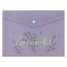 Папка-конверт "Axent" №1496-37-А A5+ Lavender-2 на кнопці