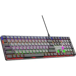 Клавіатура GamePro Red Swich Low Profile USB Dark Gray дротова (MK145R) - мініатюра 3