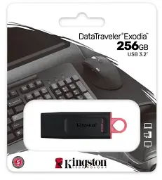 Флеш накопичувач USB 256Gb Kingston DataTraveler Exodia, Black/Pink, USB 3.2 Gen 1 (DTX/256GB) - мініатюра 3
