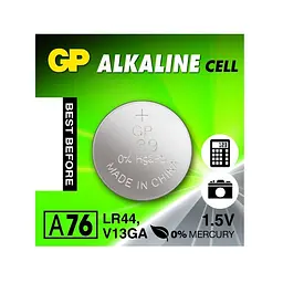 GP - Алкалінова батарея LR44 (A76, V13GA, 1.5V), 1 шт - мініатюра 2