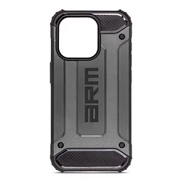 Чехол для Apple iPhone 15 Pro, Panzer, серый, противоударный, бронированный, милитари, панель-накладка, защита всего корпуса, защита дисплея и камеры, термополиуретан (TPU) + поликарбонат (PC), ArmorStandart (ARM75645)