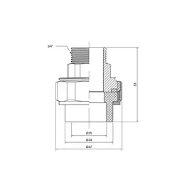 Згін "Американка" PPR Thermo Alliance 25х3/4" ЗР DSI202 - мініатюра 1