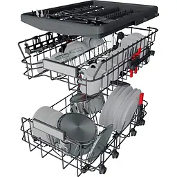Посудомийна машина вбудована Whirlpool 10 комплектів A+++, 45 см, дисплей, інвертор білий - мініатюра 2