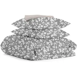 Комплект постільної білизни Cosas євро FLOWERS 200 x 220 см (FlowersWhiteQuartz_Quartz_200)