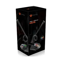 Настільний USB-мікрофон MeeTion MT-MC15 з підсвічуванням RGB 5В Гусяча шия на 360 градусів Чорний - мініатюра 7