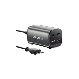 Зарядное устройство для Essager 2xUSB-C + 2xUSB 67W GaN (ECT2AC-JYB0G-Z)