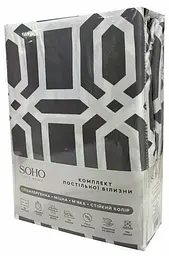 Комплект постільної білизни Полуторний 150х200 см Geometria Grey SOHO pbe0050868 - мініатюра 5