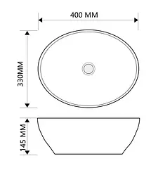 Умивальник накладний Mixxus Premium Ellipse-0108 marble 400x330x145 мм MP6526, Мармур - мініатюра 6