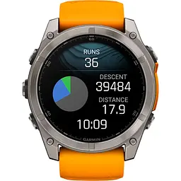 Смарт-годинник Garmin Fenix 8 AMOLED Sapphire 51mm Titanium with Spark Orange/Graphite Silicone Band (010-02905-10) [115048] - мініатюра 11