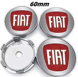 Емблема колеса Fiat Фіат D60 мм Пластик (ковпачки колеса для титанів) 1 шт - мініатюра 3