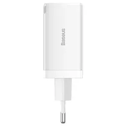 МЗП Baseus GaN5 Pro 65W 2Type-C+USB 100W EU (CCGP12020) White - мініатюра 2