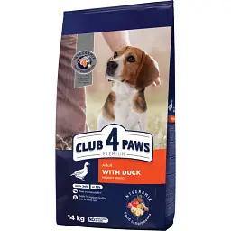 Сухий корм Club 4 Paws Premium Club для дорослих собак середніх порід, з качкою 14 кг