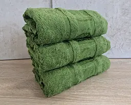 Набір турецьких бамбукових махрових рушників Zeron 3 штуки 50х90 Bamboo Moss - мініатюра 2