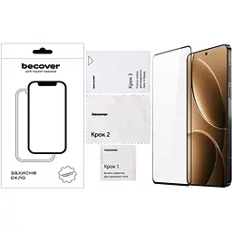 Скло захисне BeCover Poco F7 Pro Black (713416) - мініатюра 4