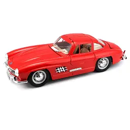 Автомодель - MERCEDES-BENZ 300 SL (1954) (асорті червоний, сріблястий, 1:24) - мініатюра 4
