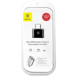Адаптер Baseus USB Female To Type-C Male Adapter Converter Black (CATOTG-01) - мініатюра 3