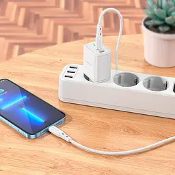 Зарядний пристрій Borofone Type-C to Lightning Reacher BN9 2Type-C 35W біле - мініатюра 9