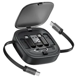 Дата кабель Acefast J3 box 5-in-1 60W (0.95m) Black