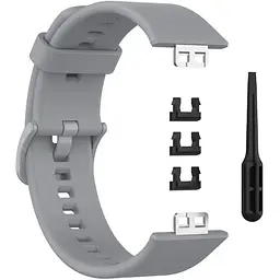 Ремінець DK для Huawei Watch Fit / Fit SE Silicone Sport Full Light Classic (grey) - мініатюра 2