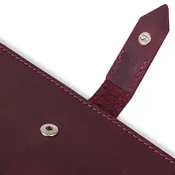 Шкіряне жіноче матове портмоне Grande Pelle 11561 бордовий - мініатюра 9
