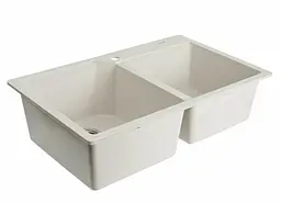 Кухонна мийка Platinum 7850 HARMONY матова Біла в крапку (SP000026536) - мініатюра 3