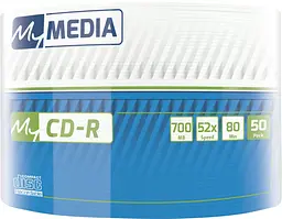 Диски CD-R MyMedia (69201) 700MB 52x Matt Сріблястий Wrap 50шт