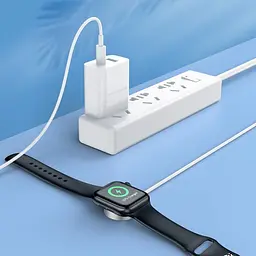 Зарядка Qi HOCO Wireless charger Type-C для iWatch CW39C usb-c вихід для 1-7/SE Series біла - мініатюра 9