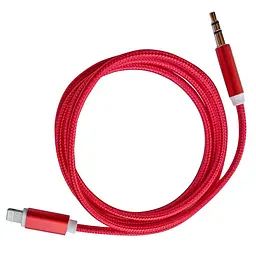 Кабель AUX Lightning - TRS Audio M/M 1м Червоний