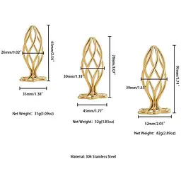 Анальна пробка Lockink Sevanda Hollow Spiral Golden Metal S - мініатюра 8