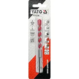 Свердло універсальне YATO YG6X, Ø= 10мм, l= 120/70мм, HEX-1/4 (YT-44786) - мініатюра 3