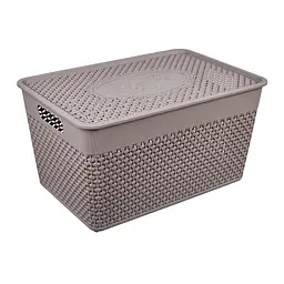 Кошик з кришкою Stars Plast какао 12 л (94256/как)
