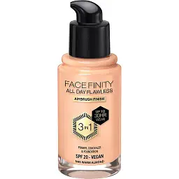 Тональна основа Max Factor Facefinity All Day Flawless 3 in 1 New відтінок N45 (Warm Almond) 30 мл - мініатюра 2
