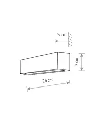 Бра Nowodvorski 6350 STRAIGHT WALL GRAPHITE XS - мініатюра 4