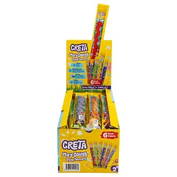 Тісто для ліплення Play Dough 100г 6 кольорів в асортименті 24 шт CRETA