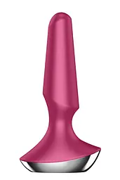 Анальная смарт-пробка Satisfyer Plug-ilicious 2, 14х3 см, малиновая - миниатюра 4
