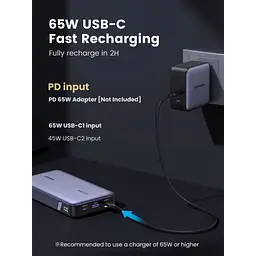 Зовнішній акумулятор Ugreen PB720 20000mAh 100W Two-way FC (25188) - мініатюра 5