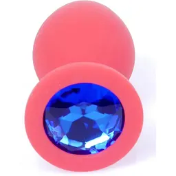 Силіконова анальна пробка Boss Of Toys Boss Series - Jewellery Red Silicon Plug Medium Blue M, BS6400084, Червоний / синий - мініатюра 3