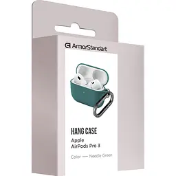 Чохол ArmorStandart Hang Case для Apple AirPods Pro 3 Needle Green (ARM88279) [149501] - мініатюра 3