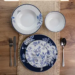 Столовий фарфоровий сервіз на 6 персон Blossom Blue Yiwu HP-7-713N - мініатюра 2
