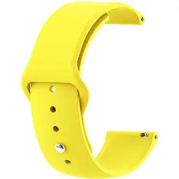 Ремінець силіконовий Boorui для годинника 20 мм Sport design жовтий