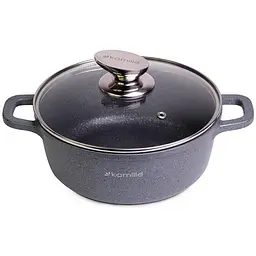 Каструля Landes Grey 6.5л з литими алюмінієвими ручками Kamille Ø28х12,5 см kuh0011242