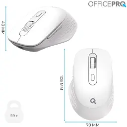 Bluetooth миша OfficePro M265W Wireless/Bluetooth White UA - мініатюра 4