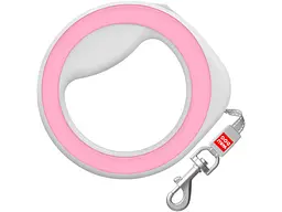 Повідець для собак WAUDOG R-leash світловідбиваюча стрічка XS-M до 40 кг 2.9 м рожевий (81277)